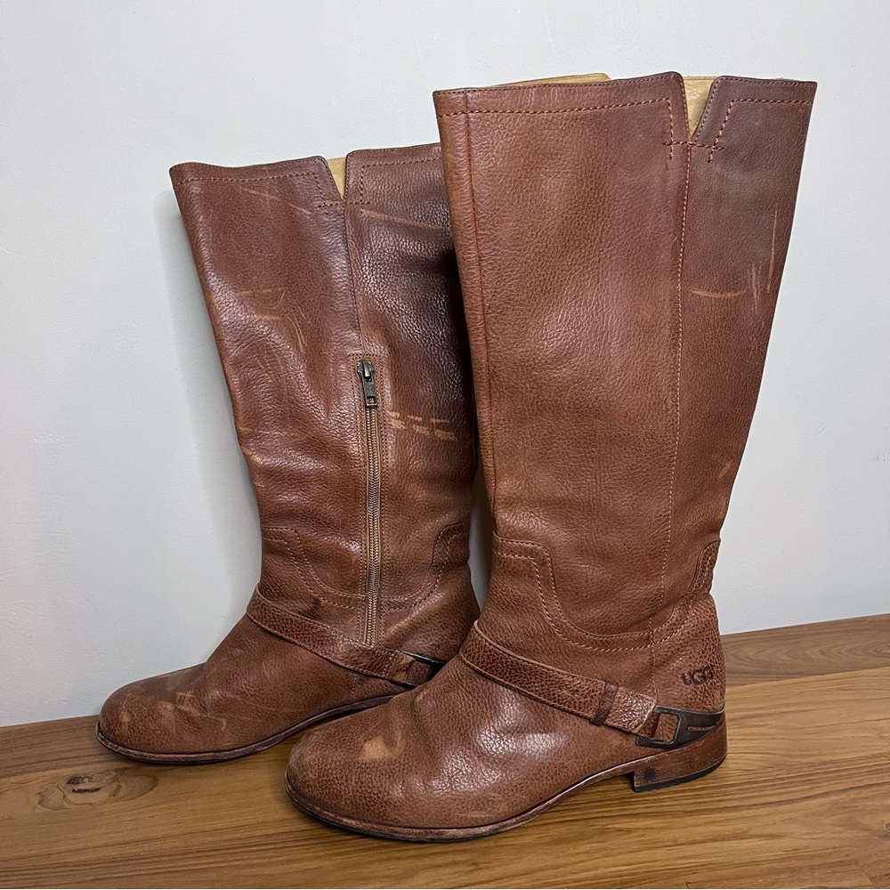 Ugg Leather Channing Riding Boots